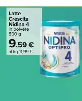Carrefour Iper Latte crescita nidina 4 in polvere 800g offerta