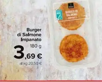 Carrefour Market Burger di salmone impanato 180 g offerta