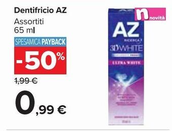 Carrefour Market Dentifricio az assortiti 65 ml offerta