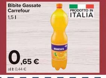 Carrefour Market Bibite gassate carrefour 1.5 l offerta