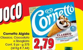 Carrefour Market Cornetto algida classico cioccolato o sbagliato conf 5 pz g 375 offerta