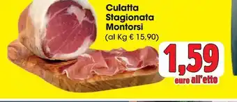 Carrefour Market Culatta stagionata montorsi l'etto 1.59 offerta