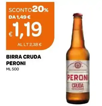 Ekom Peroni Birra Cruda ml 500 offerta
