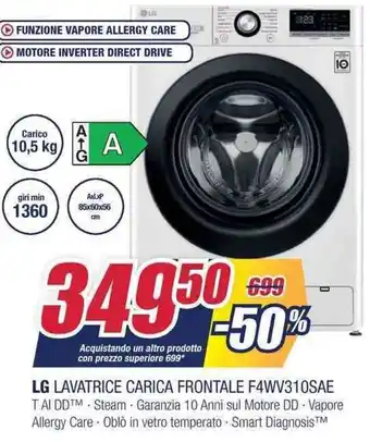 LG Lavatrice Carica Frontale F4WV310SAE