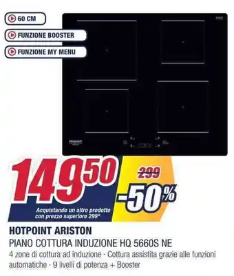 Trony Hotpoint Ariston Piano Cottura Induzione HQ 5660S NE offerta