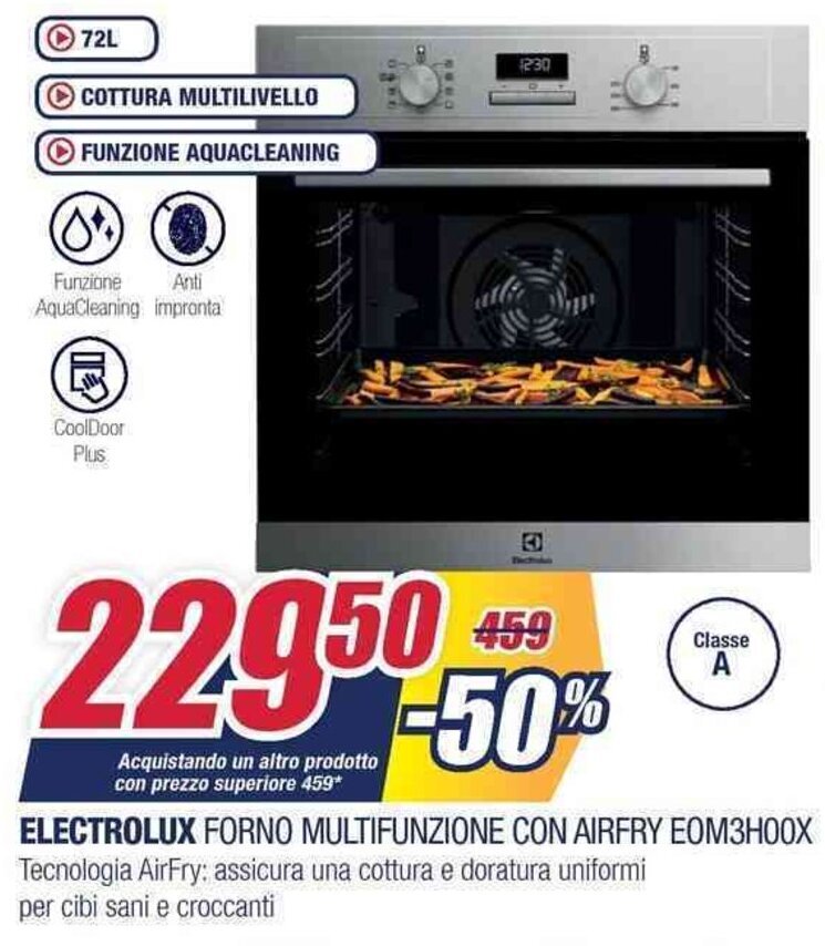 Electrolux Forno Multifunzione Con Airfry E0M3H00X offerta di Trony