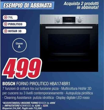 Trony Bosch Forno Pirolitico HBA174BR1 offerta