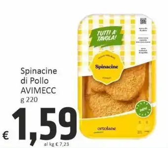 Paghi Poco Avimecc Spinacine di Pollo g 220 offerta