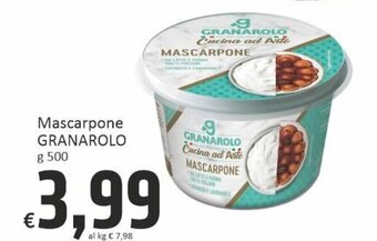 Paghi Poco Granarolo Mascarpone g 500 offerta