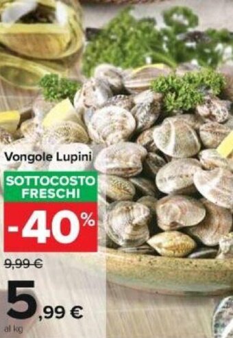 Carrefour Vongole Lupini offerta