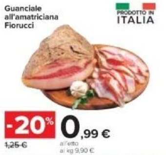 Carrefour Fiorucci Guanciale all'amatriciana offerta