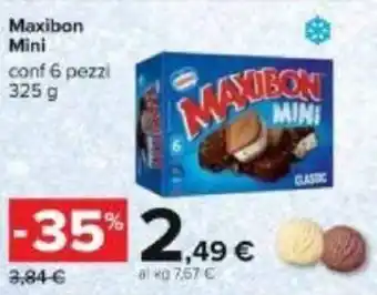 Carrefour Maxibon Mini 6 pezzi 325 g offerta