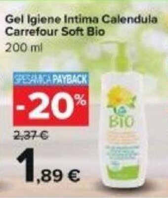 Carrefour Carrefour Soft Bio Gel Igiene Intima Calendula 200 ml offerta