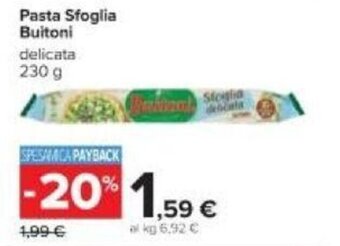 Carrefour Buitoni Pasta Sfoglia 230 g offerta