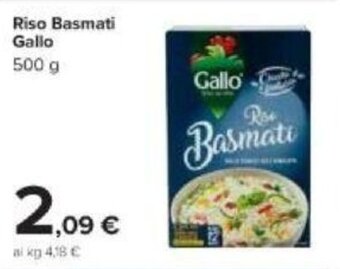 Carrefour Gallo Riso Basmati 500 g offerta
