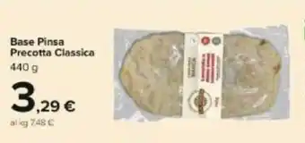 Carrefour Base Pinsa Precotta Classica 440 g offerta