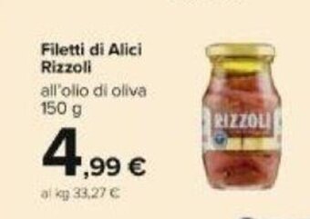 Carrefour Rizzoli Filetti di Alici 150 g offerta