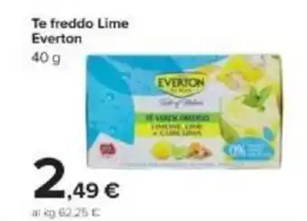 Carrefour Everton Te freddo Lime 40 g offerta
