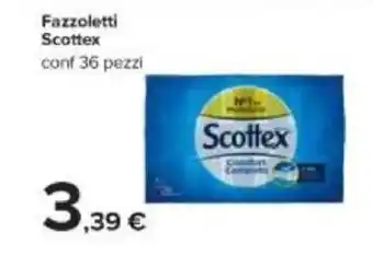 Carrefour Scottex Fazzoletti 36 pezzi offerta