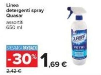 Carrefour Quasar Linea detergenti spray 650 ml offerta