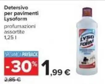 Carrefour Lysoform Detersivo per pavimenti 1,25 l offerta