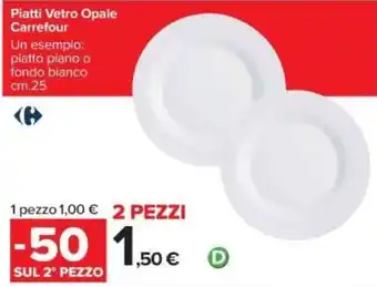 Carrefour Carrefour Piatti Vetro Opale 25 cm offerta