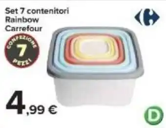 Carrefour Carrefour Rainbow Set 7 contenitori offerta
