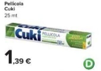 Carrefour Cuki Pellicola 25 mt offerta
