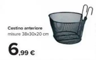 Carrefour Cestino anteriore 38x30x20 cm offerta