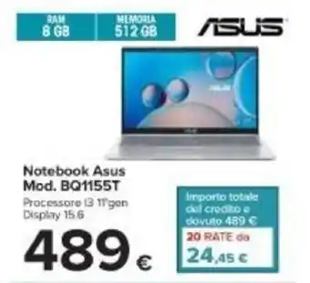 Asus Mod. BQ1155T Notebook