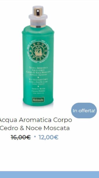 Perlier Kelemata Acqua aromatica corpo cedro & noce moscata offerta