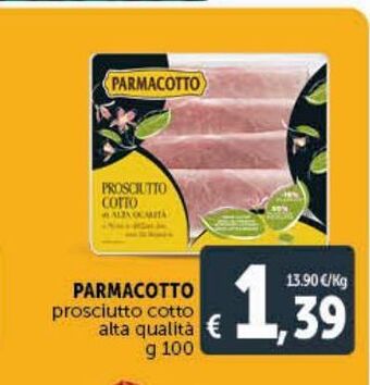 Prosciutto cotto alta qualità parmacotto