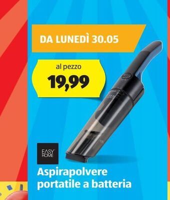 Aspirapolvere portatile a batteria easy home