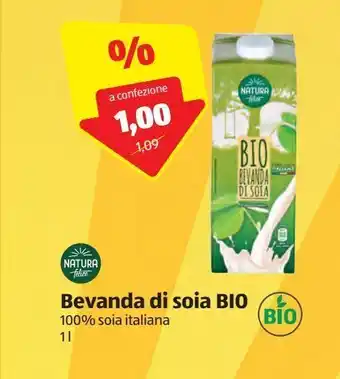 ALDI Bevanda di soia bio natura felice 100% soia italiana 1 l offerta