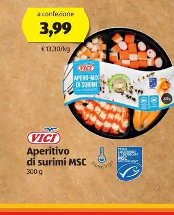 ALDI Vici aperitivo di surimi msc 300g offerta