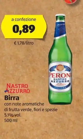 ALDI Birra nastro azzurro 500 ml offerta