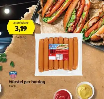 ALDI Wurstel american 660g offerta