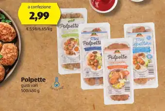 ALDI Polpette gusti vari 500/450g offerta