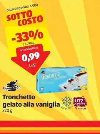 ALDI Grandessa tronchetto gelato alla vaniglia 320 g offerta