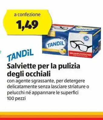 ALDI Salviette per la pulizia degli occhiali tandil offerta