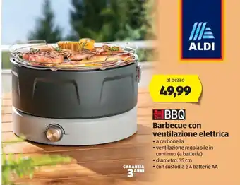 ALDI Bbq barbecue con ventilazione elettrica offerta