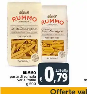 Deco Supermercati Rummo pasta di semola varie trafile gr 500 offerta