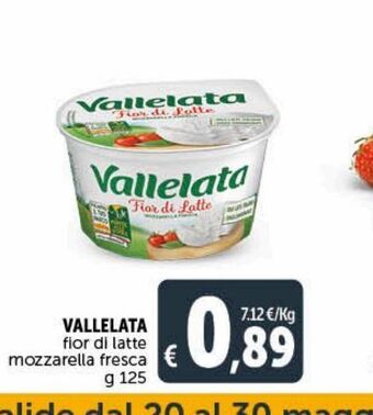 Deco Supermercati Vallelata fior di latte mozzarella fresca g 125 offerta