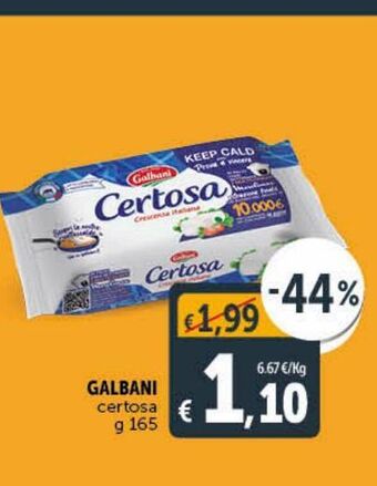 Deco Supermercati Galbani certosa g 165 offerta