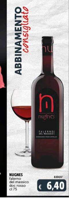 Deco Supermercati Nugnes falerno del massico doc rosso cl 75 offerta