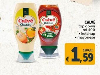 Calvé top down ml 400 ketchup mayonese
