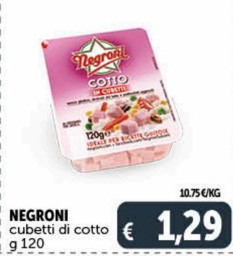 Deco Supermercati Negroni cubetti di cotto g 120 offerta