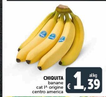 Chiquita banane cat i origine centro america