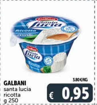 Deco Supermercati Galbani santa lucia ricotta  g250 offerta