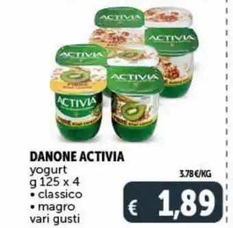 Deco Supermercati Danone activia yogurt g 125 x 4 classico magro vari gusti offerta